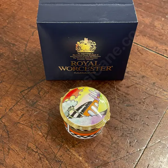 Royal Worcester Commemorative Trinket Box