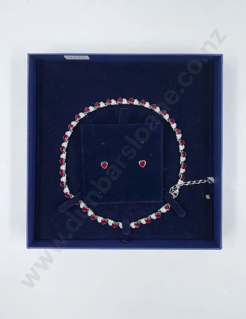 Boxed Swarovski Necklace Matching Stud Earrings Image 1++