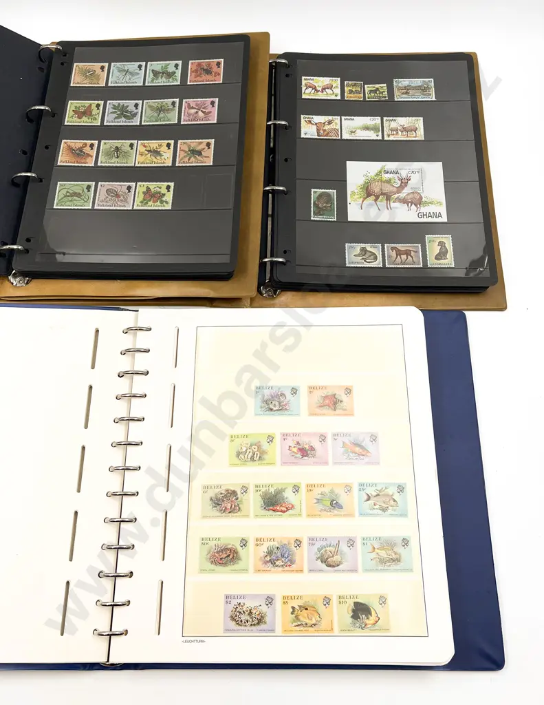Three Stamp Albums of Assorted Stamps Image 1++