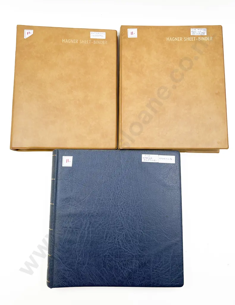 Three Stamp Albums of Assorted Stamps Image 1++