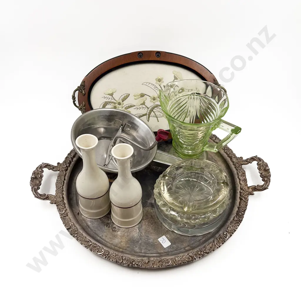 Quantity of Assorted including Pressed Glass Jug Vintage Mouli etc Image 1++