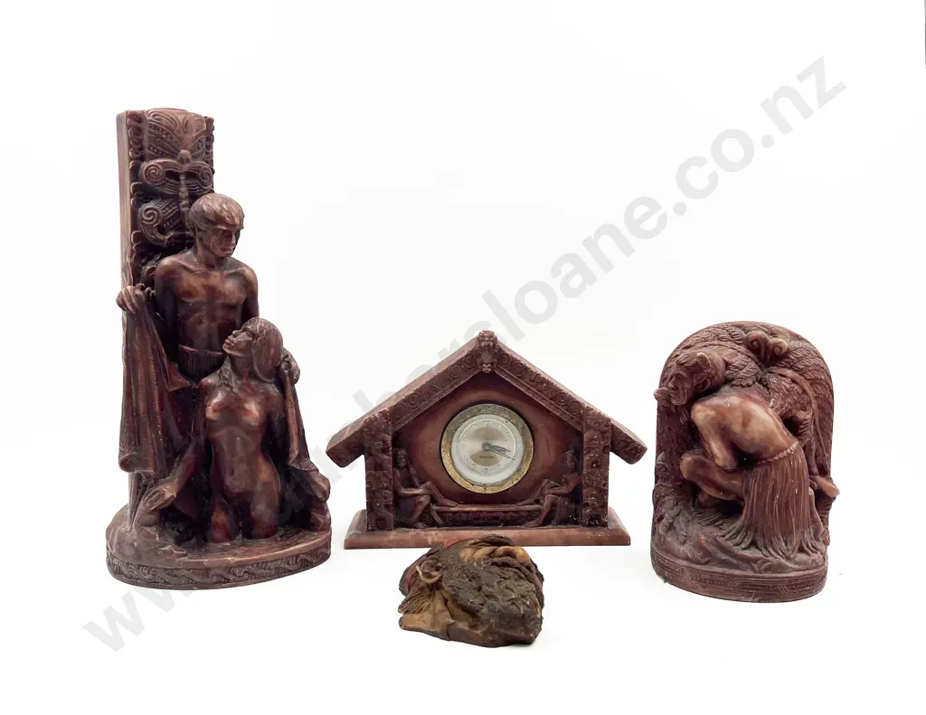 Carved Resin Table Lamp and Three Others Image 1++