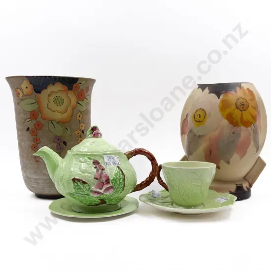 Two 1930's Vases together with Small Quantity of Carlton Ware