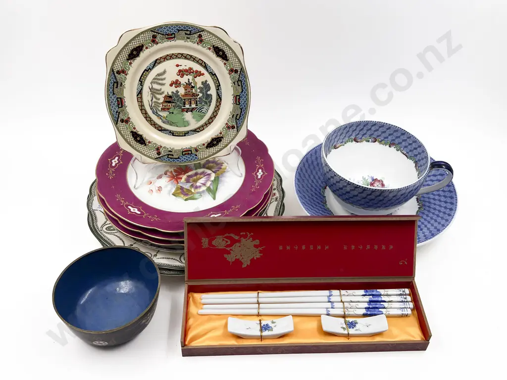 Copeland Spode Breakfast Cup and Shallow Bowl with Assorted Fancy Plates etc Image 1++