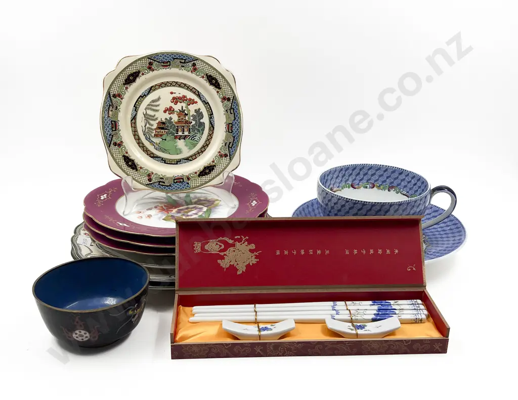 Copeland Spode Breakfast Cup and Shallow Bowl with Assorted Fancy Plates etc Image 1++