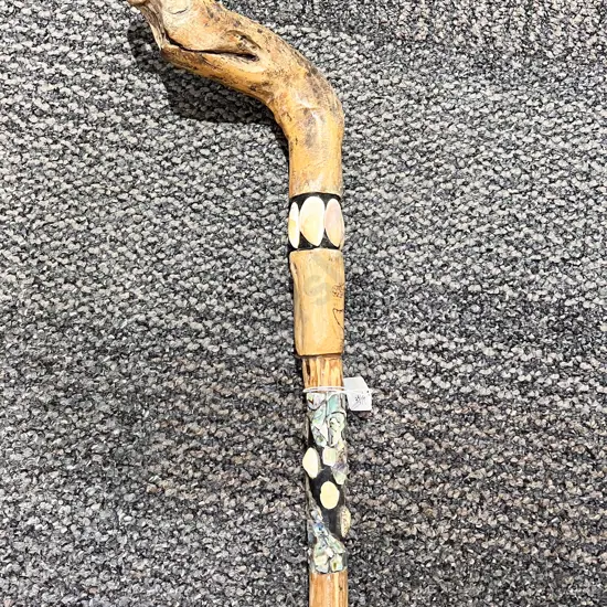 Walking Stick with Paua Inlays