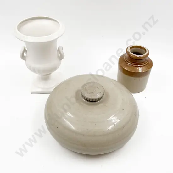 Shorter & Son Vase together with Stone Ware Hot Water Bottle and Other
