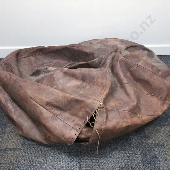 A Large and Impressive Late 19th Century Leather Soccer Ball