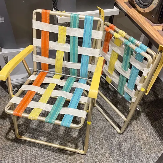 Pair of Vintage Folding Beach Chairs