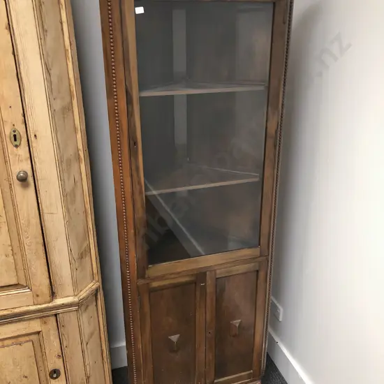 Glazed Door Corner Cabinet