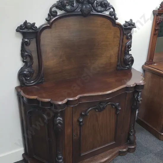 Victorian Mahogany Sideboard with Gallery Back
