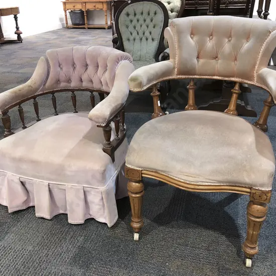 Two Spindle Back Tub Chairs