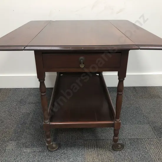 Mahogany Drop Side Tea Trolley