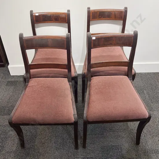 Four Georgian Mahogany Dining Chairs