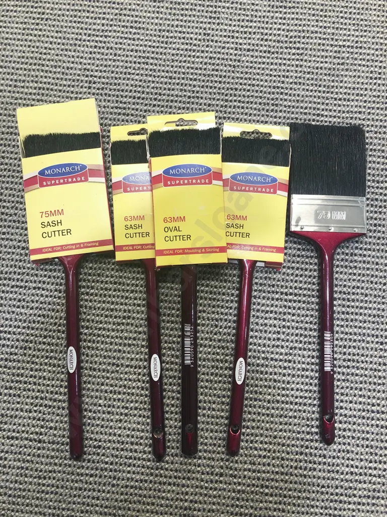 Five Assorted Monarch As New Paint Brushes Image 1++