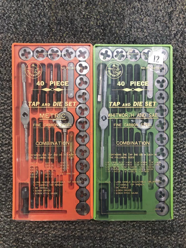 Two Boxed 40 Piece Tap and Die Sets Image 1++