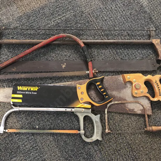 Large Qty of Assorted Vintage Saws and Tools etc