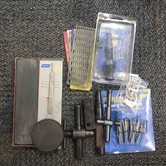 Small Qty of Assorted Including Two Sharpening Stones