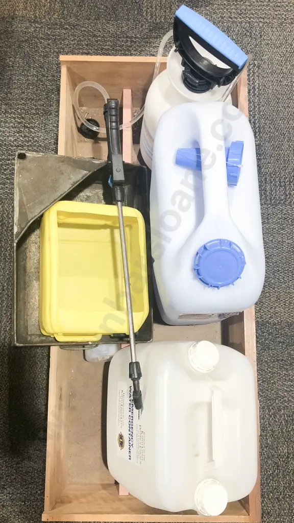 Qty of Assorted Water Containers with Garden Sprayer etc Image 1++