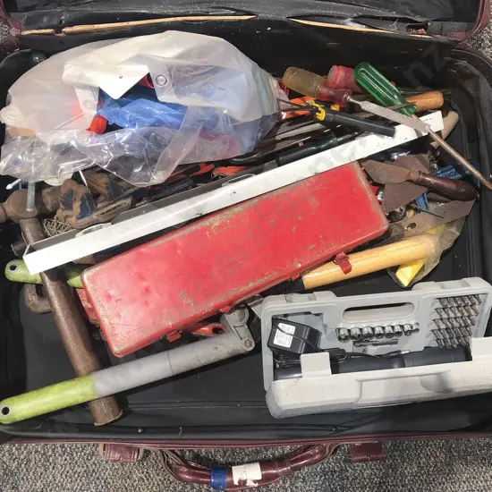 Large Qty of Assorted Tools Including Socket Sets with Vice and Level Etc