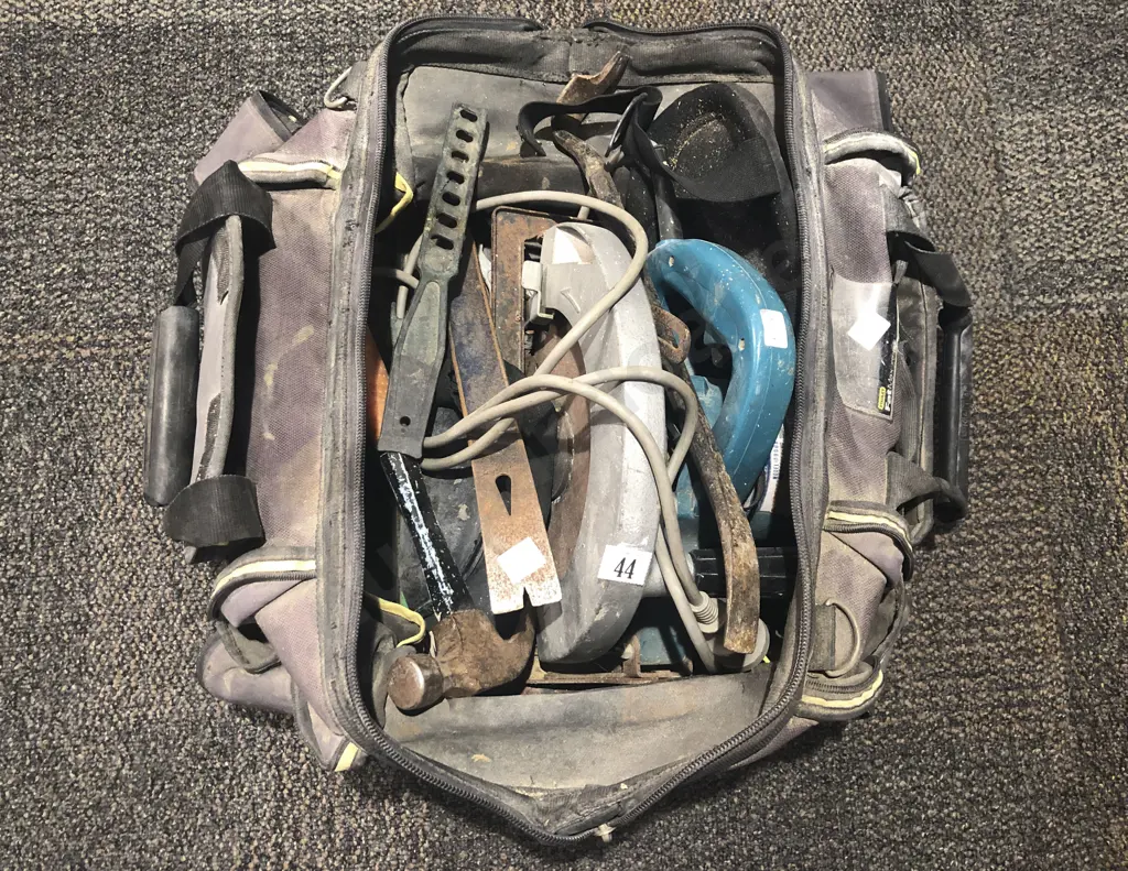 Bag of Assorted Tools Including Circular Saw Etc Image 1++
