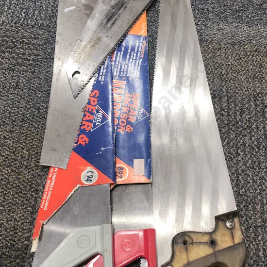 Five Assorted Hand Saws