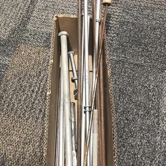 Qty of Assorted Metal Rods etc