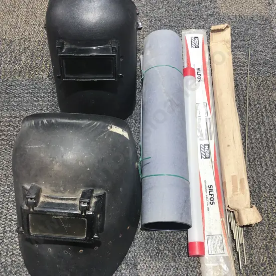 Two Welding Masks and Assorted