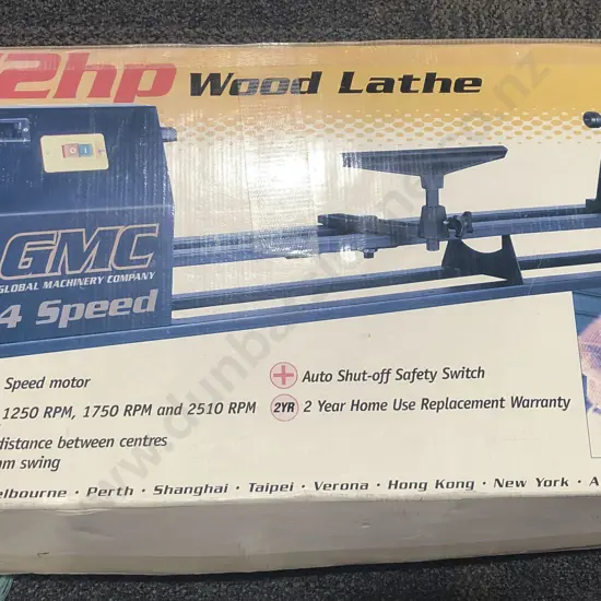 Boxed GMC 1/2 HP Wood Lathe