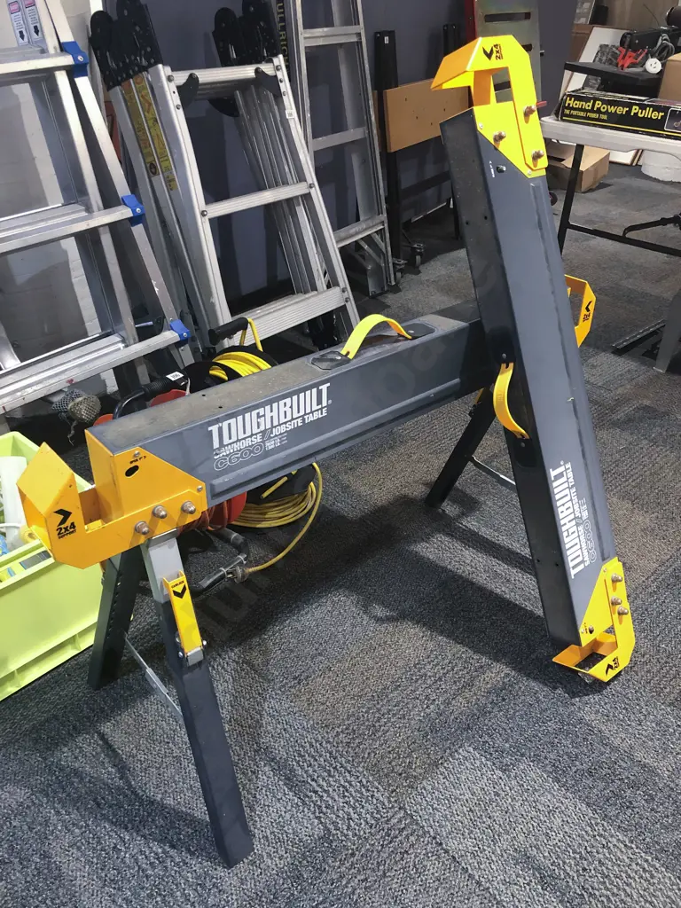 Two Tough-Built Sawhorse/Jobsite Tables Image 1++