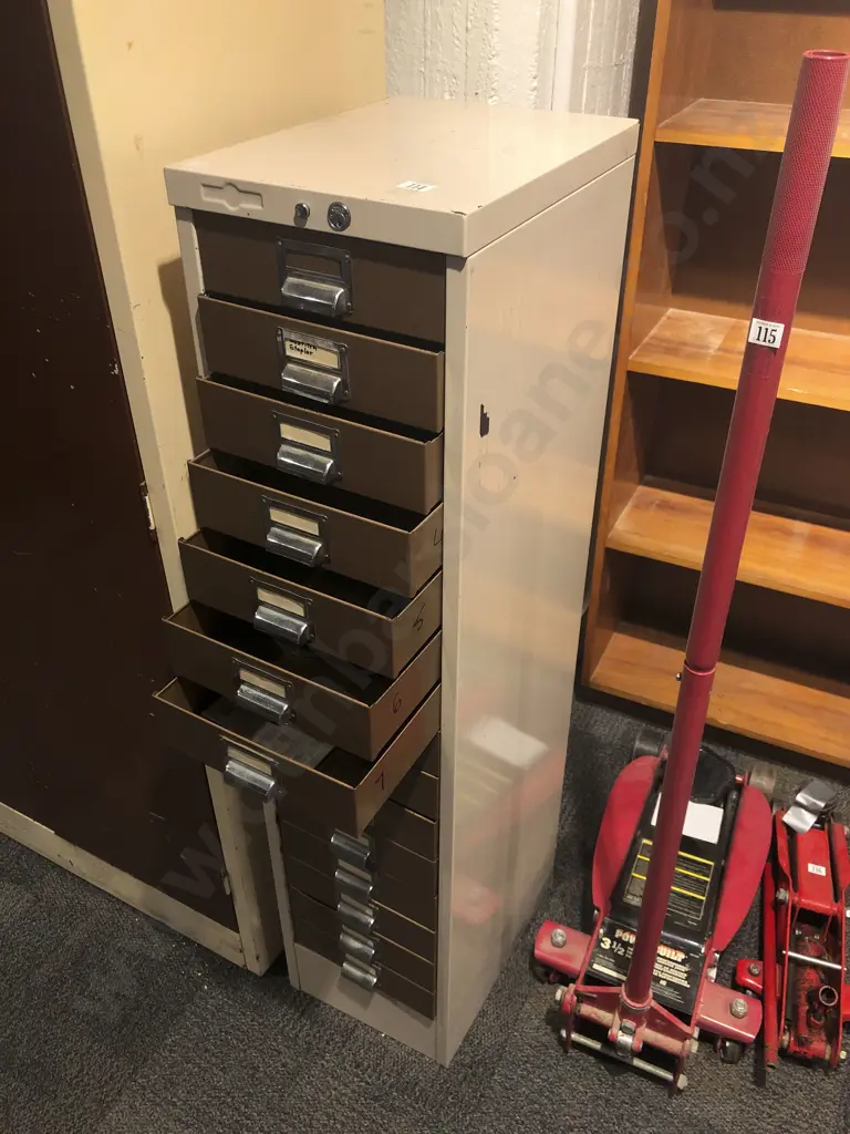 Slim Industrial Filing Cabinet Image 1++