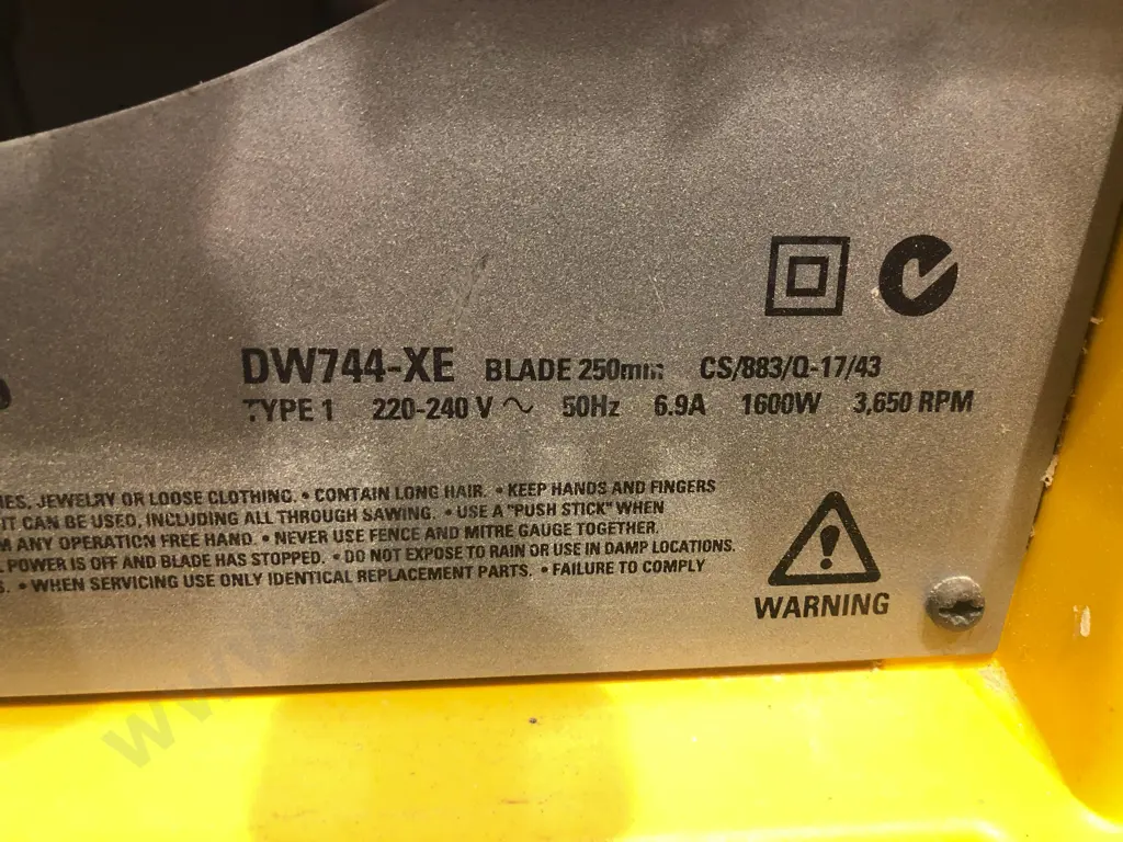 DeWalt Table Saw Image 1++