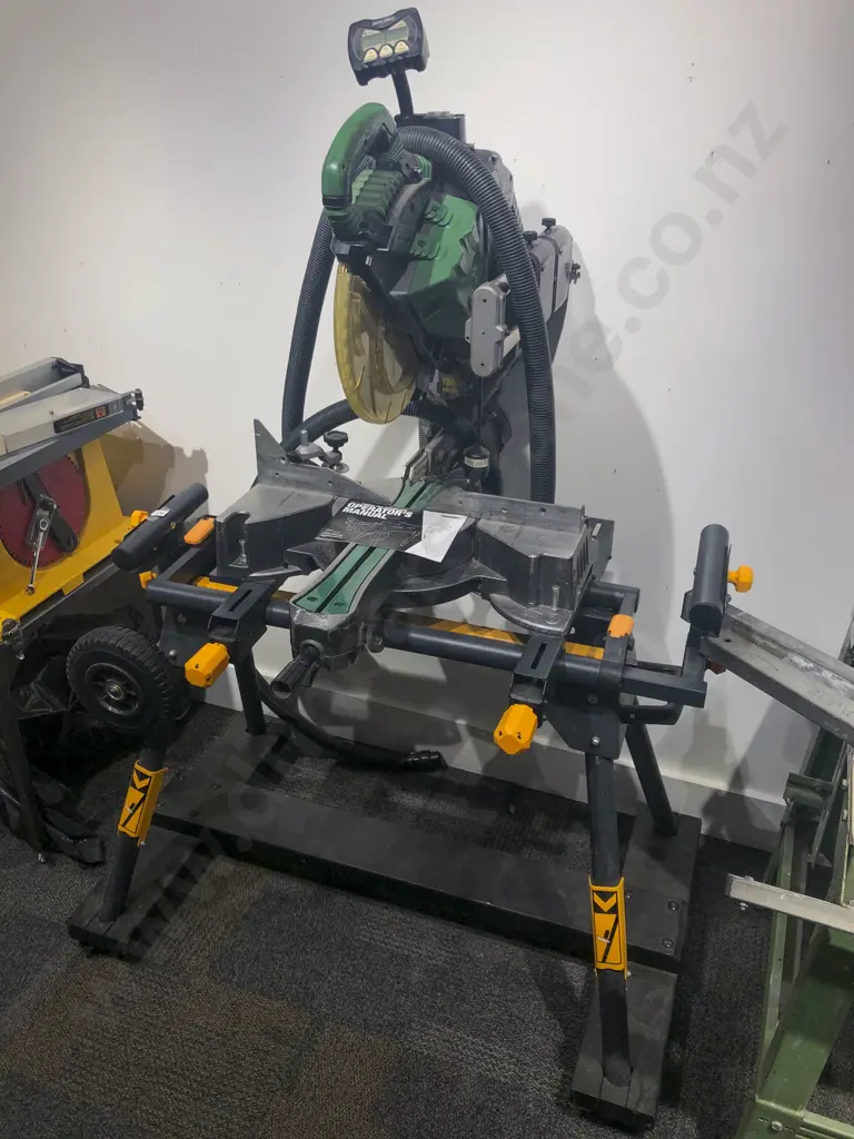Toughbuilt Miter Saw Stand with Hitachi Digital and Laser Bench Saw Image 1++