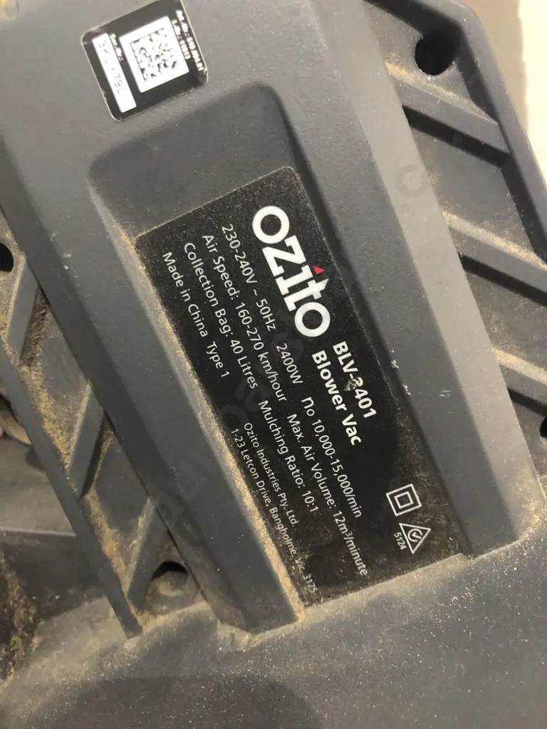 Ozito 3in1 Vacuum Blower and Mulcher Image 1++
