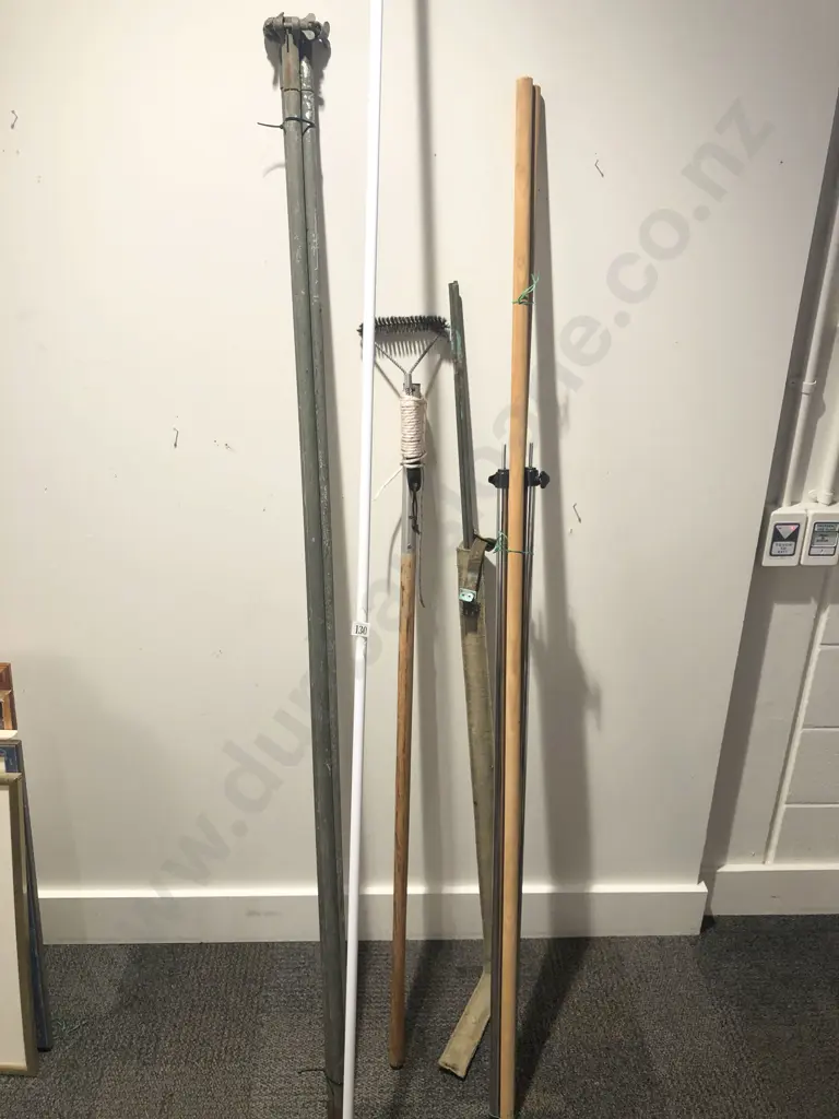 Quantity of Assorted Wooden and Metal Poles etc Image 1++