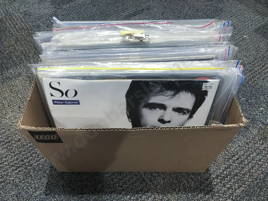 Box fo Assorted Vinyl Records Including U2 etc Image 1++