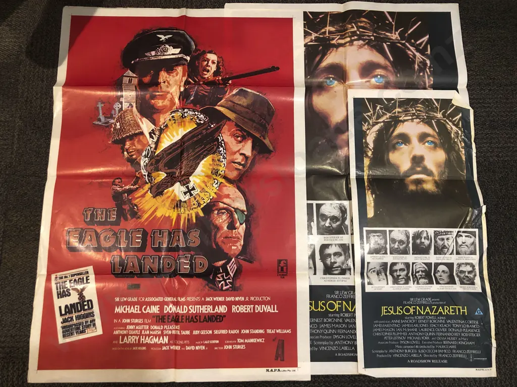 Quantity of Assorted Vintage Movie Posters Together with Records and Autographed Items Image 1++