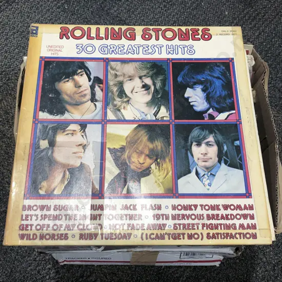 Quantity of Assorted Vinyl Records Including R.E.M. and Cat Stevens