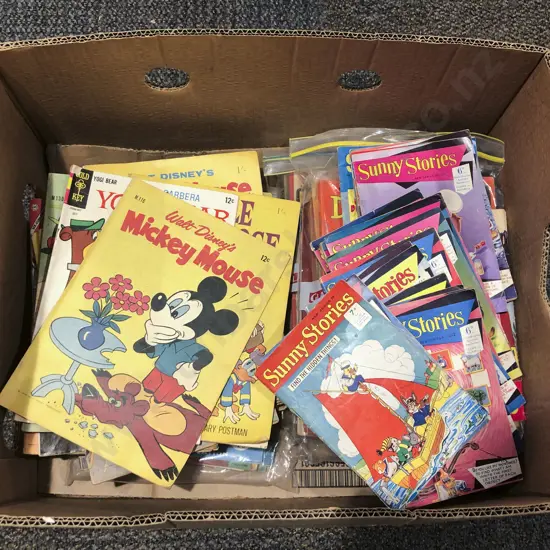 Quantity of Assorted Vintage Walt Disney Comics etc