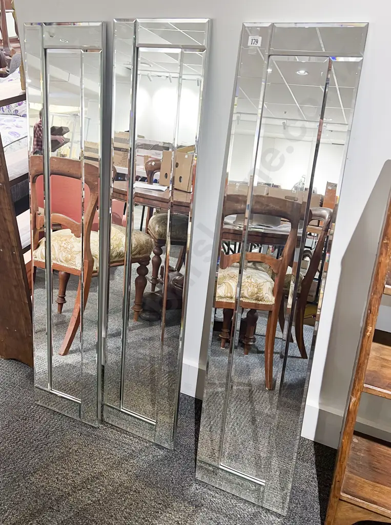 Set of Three Modern Panel Wall Mirrors Image 1++