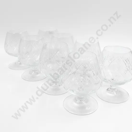 Eight Crystal Brandy Balloons