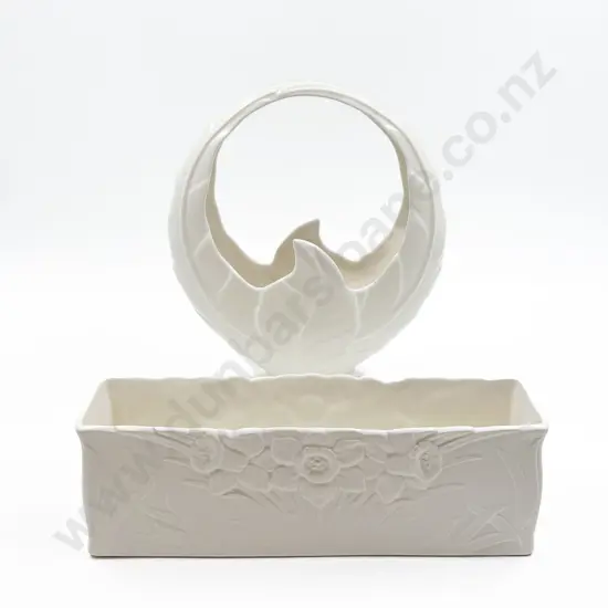 Spode Flower Trough and Beswick Basket Vase