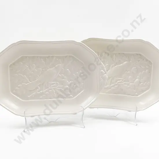 Pair of Spode Relief Moulded Trays