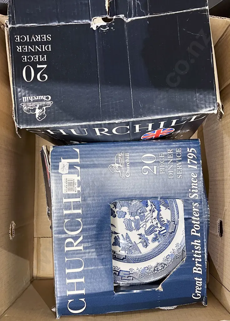 Two Boxed 20 Piece Churchill Dinner Sets Image 1++