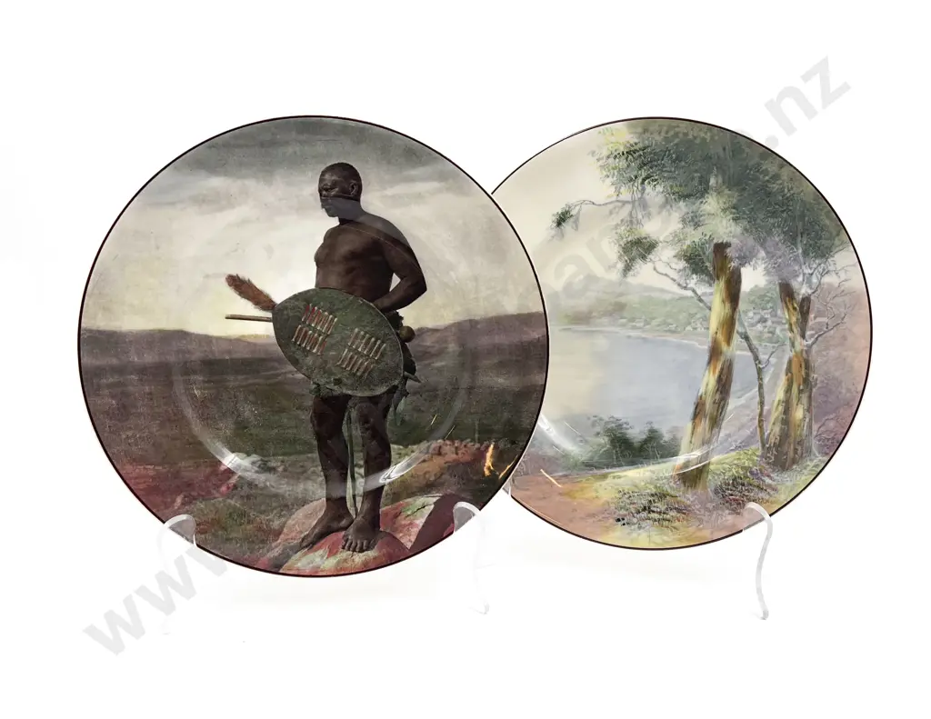 Two RD Plates Including South African Series "Zulu Warrior Zululand" Image 1++