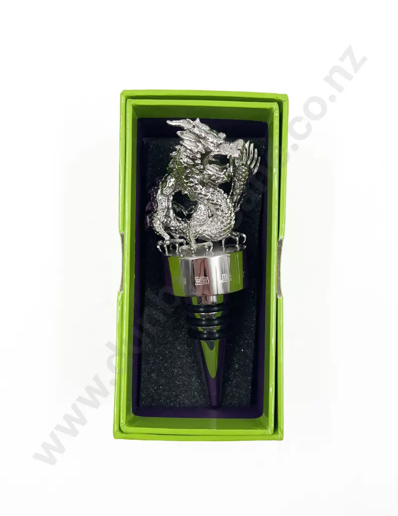 Boxed Shanghai Tang Dragon Decorated Wine Stopper Image 1++