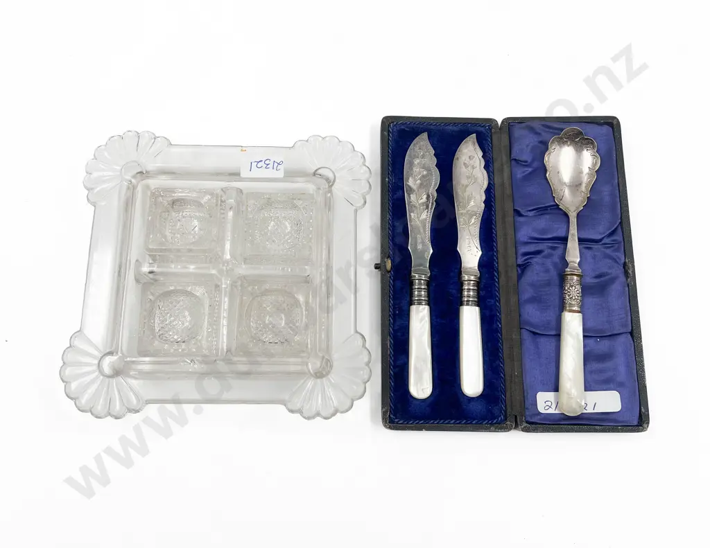 Cased Butter Knives and Jam Spoon Together with Other Image 1++