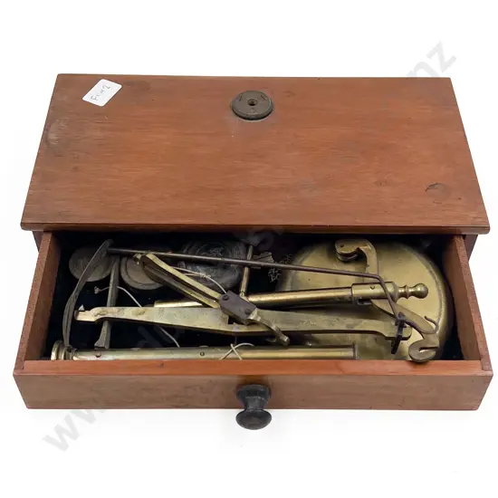 Cased Vintage Balance Scale Set