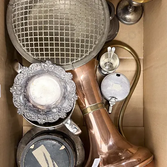 Quantity of Assorted Metal Ware Including Copper Jug