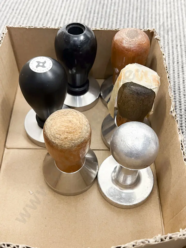 Six Assorted Coffee Tampers Image 1++